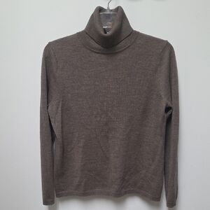 Pendleton Brown Merino Wool Turtleneck Sweater